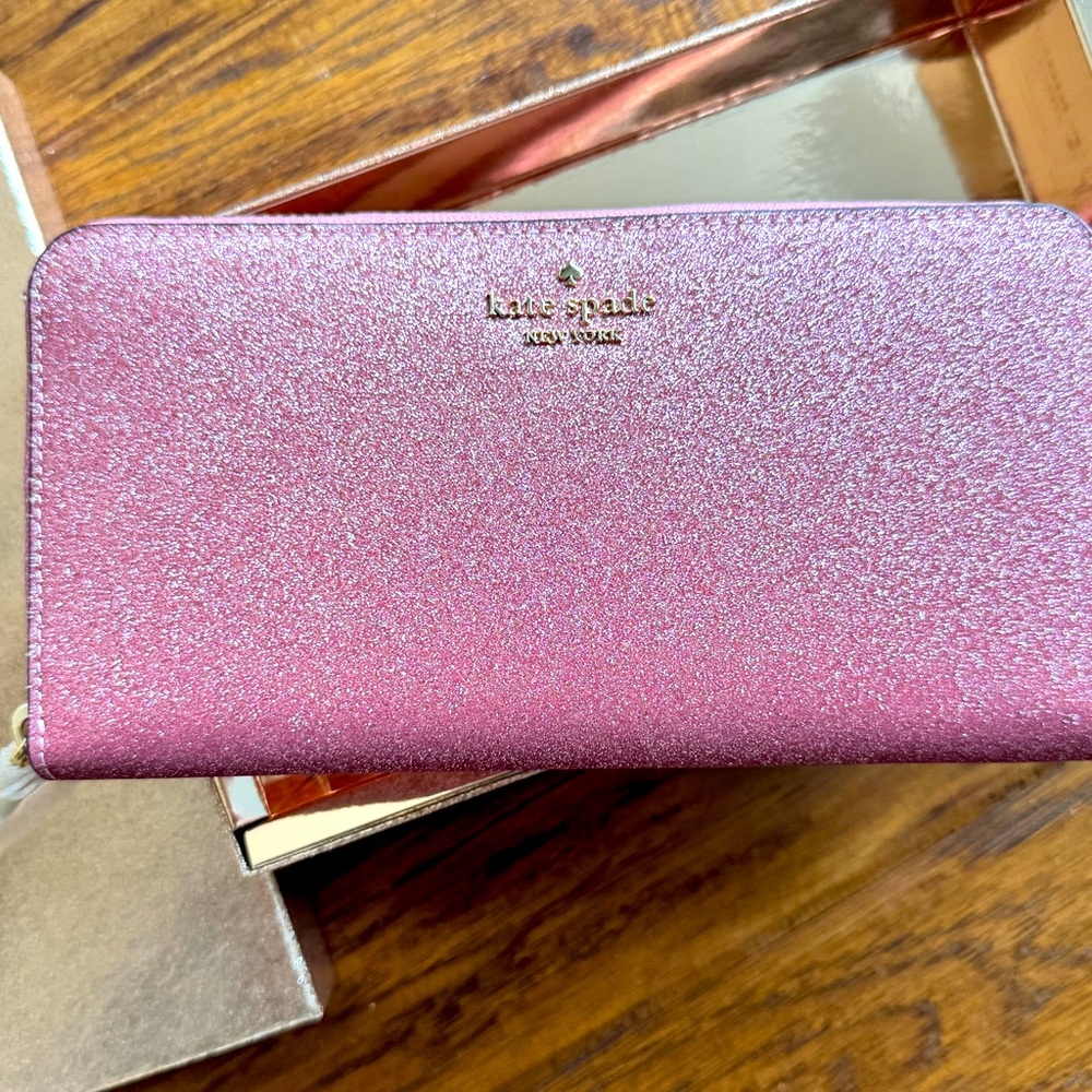 Kate Spade Pink Glitter Wallet